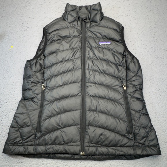 Patagonia Jackets & Blazers - Patagonia Down Sweater Vest Womens Small Black Goose Puffer Hike 84627 Packable